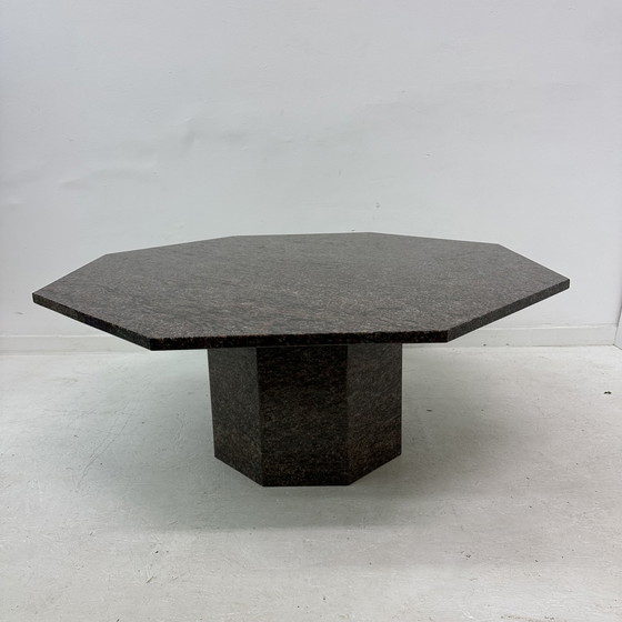 Image 1 of Mid Century Hexagonale Granieten Salontafel, 1980'S