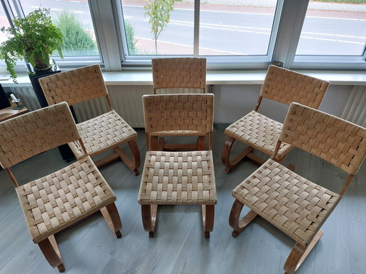 6x Bas Van Pelt Eetkamerstoelen