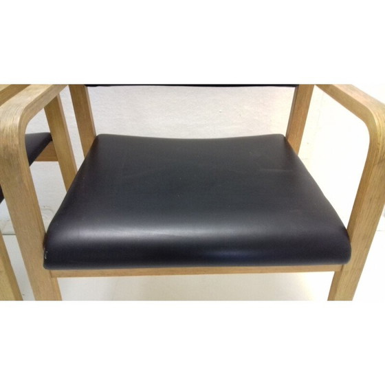 Image 1 of Paar vintage gebogen houten fauteuils van Dřevopodnik Holešov, Tsjecho-Slowakije 1960