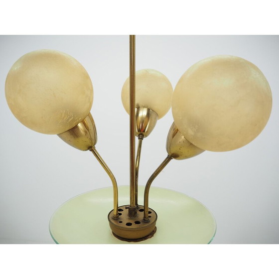 Image 1 of Vintage art deco messing kroonluchter, Duitsland 1940