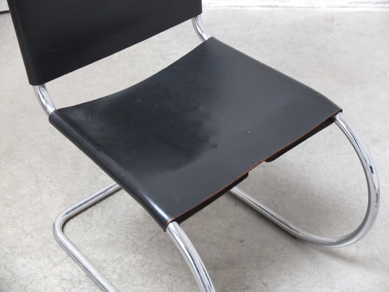 Image 1 of Vroege set van 4 'Mr10' eetkamerstoelen door Mies Van Der Rohe voor Knoll, 1960S