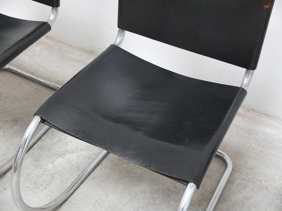 Image 1 of Vroege set van 4 'Mr10' eetkamerstoelen door Mies Van Der Rohe voor Knoll, 1960S