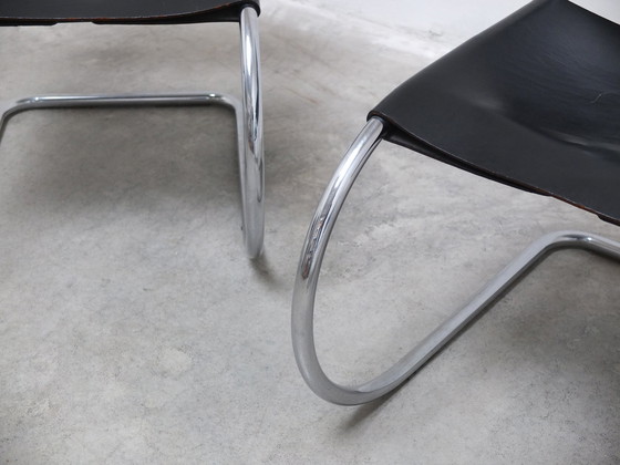 Image 1 of Vroege set van 4 'Mr10' eetkamerstoelen door Mies Van Der Rohe voor Knoll, 1960S