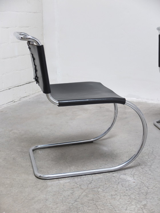 Image 1 of Vroege set van 4 'Mr10' eetkamerstoelen door Mies Van Der Rohe voor Knoll, 1960S