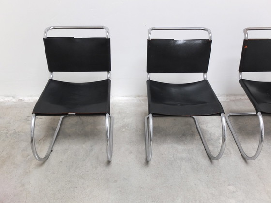 Image 1 of Vroege set van 4 'Mr10' eetkamerstoelen door Mies Van Der Rohe voor Knoll, 1960S