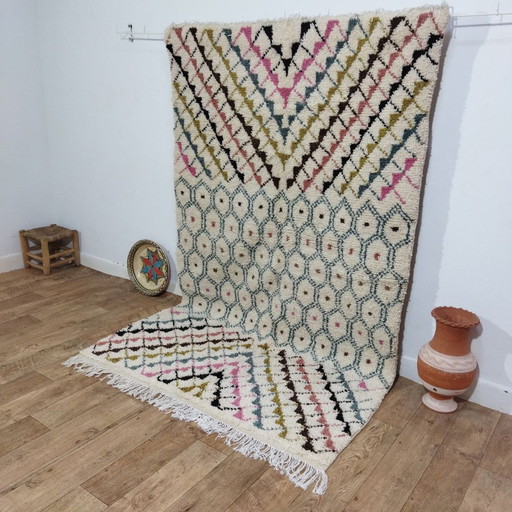 Tapis Berbère Marocain En Laine Naturelle - Marokkaans Berber Tapijt Van Natuurlijke Wol