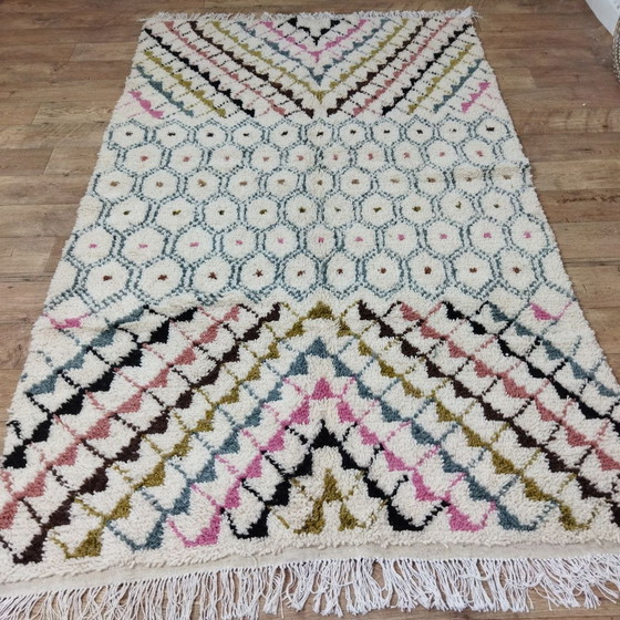 Image 1 of Tapis Berbère Marocain En Laine Naturelle - Marokkaans Berber Tapijt Van Natuurlijke Wol