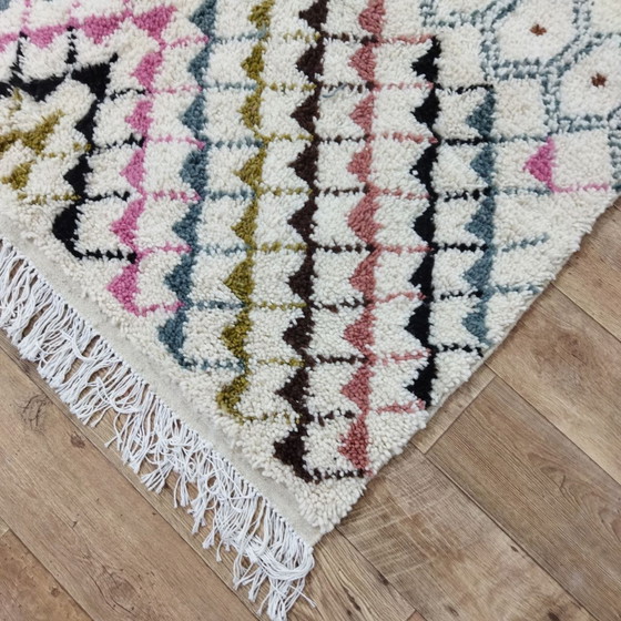 Image 1 of Tapis Berbère Marocain En Laine Naturelle - Marokkaans Berber Tapijt Van Natuurlijke Wol