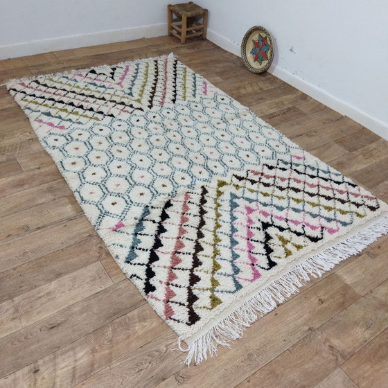 Image 1 of Tapis Berbère Marocain En Laine Naturelle - Marokkaans Berber Tapijt Van Natuurlijke Wol