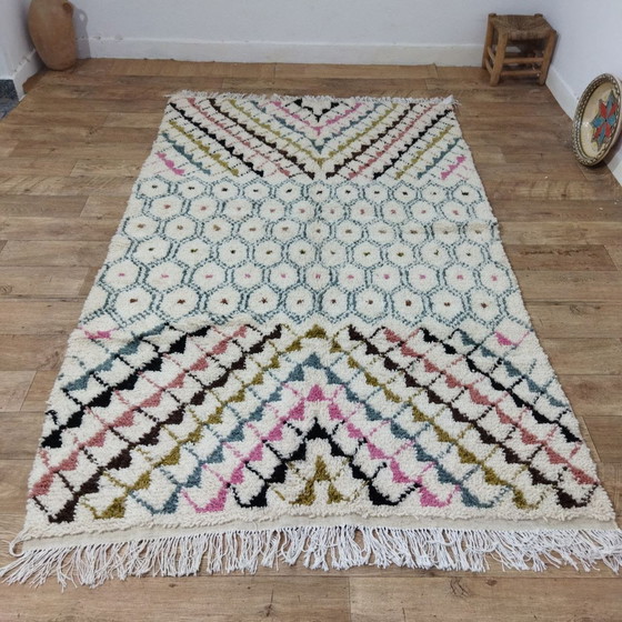 Image 1 of Tapis Berbère Marocain En Laine Naturelle - Marokkaans Berber Tapijt Van Natuurlijke Wol