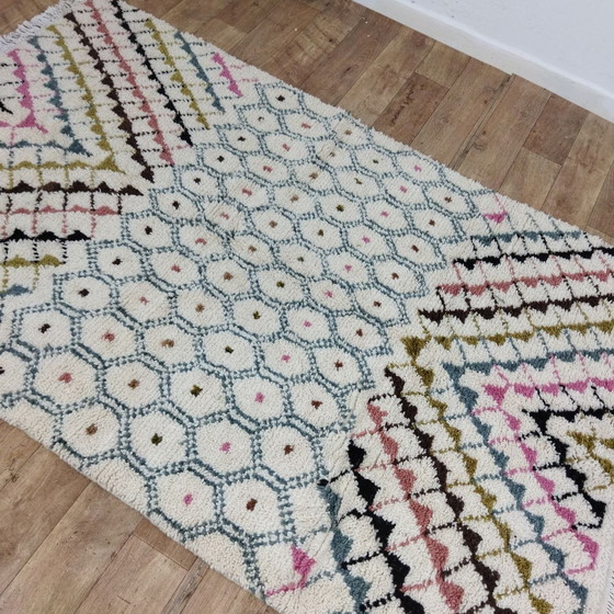 Image 1 of Tapis Berbère Marocain En Laine Naturelle - Marokkaans Berber Tapijt Van Natuurlijke Wol