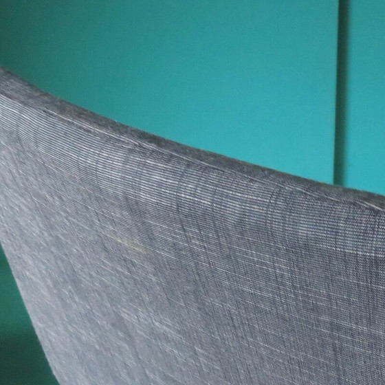 Image 1 of Vintage fauteuil in blauwzwart teakhout, Denemarken 1960