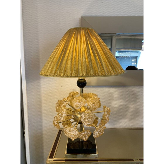 Image 1 of Paar oude murano glazen "leeuwen" lampen, 1980