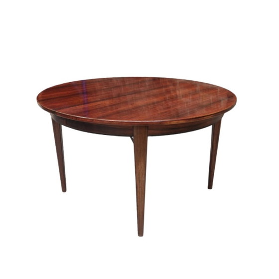 Image 1 of Scandinavische vintage ronde tafel in Rio palissander model 55 van Omann Jun