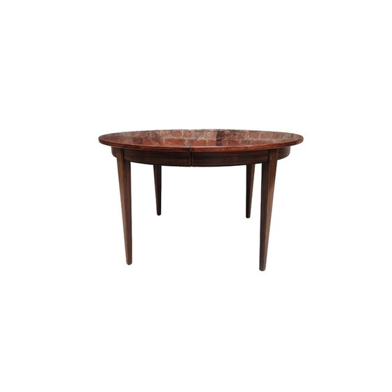 Image 1 of Scandinavische vintage ronde tafel in Rio palissander model 55 van Omann Jun