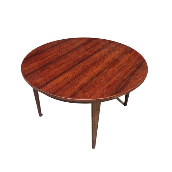 Image 1 of Scandinavische vintage ronde tafel in Rio palissander model 55 van Omann Jun