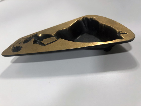 Image 1 of Vintage Asbak - Gitanes - Massief Koper - Max Ponty - 1950-1960