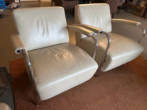 2x Leolux Scylla Fauteuils