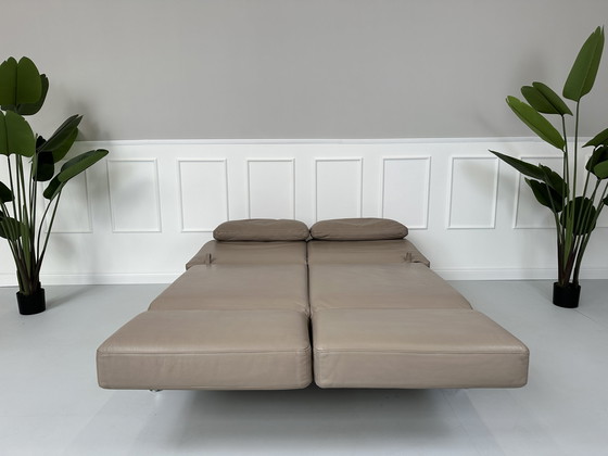 Image 1 of Brühl Moule Designer Sofa Leder Bank Hoge Kwaliteit Slaapfunctie