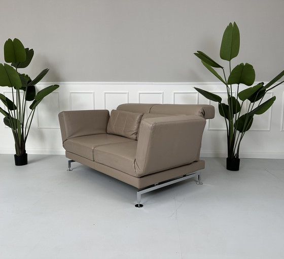 Image 1 of Brühl Moule Designer Sofa Leder Bank Hoge Kwaliteit Slaapfunctie