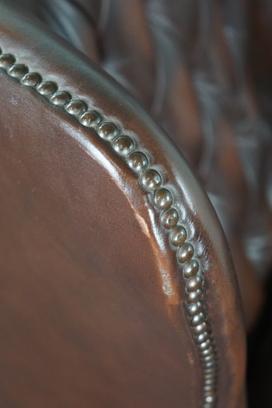 Image 1 of Waanzinnig gekleurde Chesterfield oorfauteuil, Wingchair