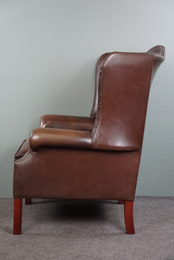 Image 1 of Waanzinnig gekleurde Chesterfield oorfauteuil, Wingchair