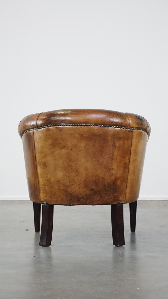 Image 1 of Vintage Schapenleren Clubfauteuil