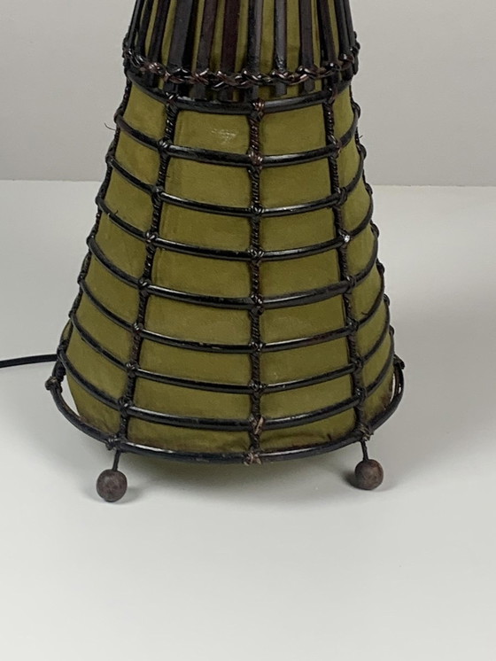 Image 1 of Vintage bamboe vloerlamp