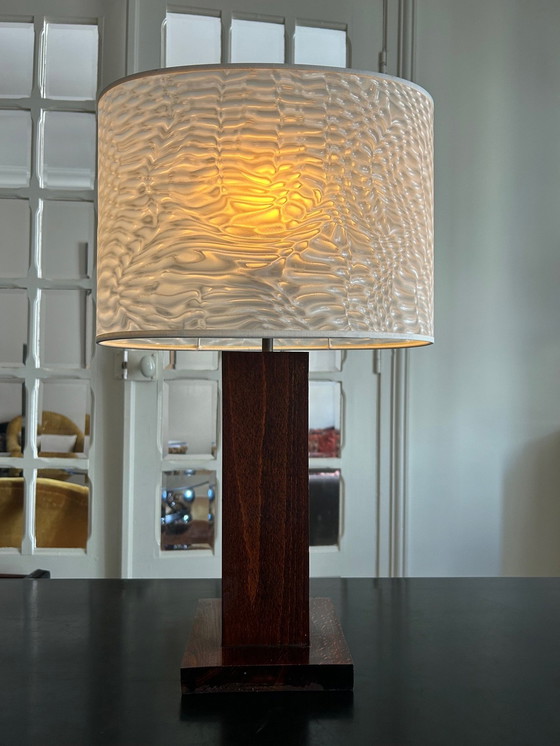 Image 1 of Massief houten lamp 1970