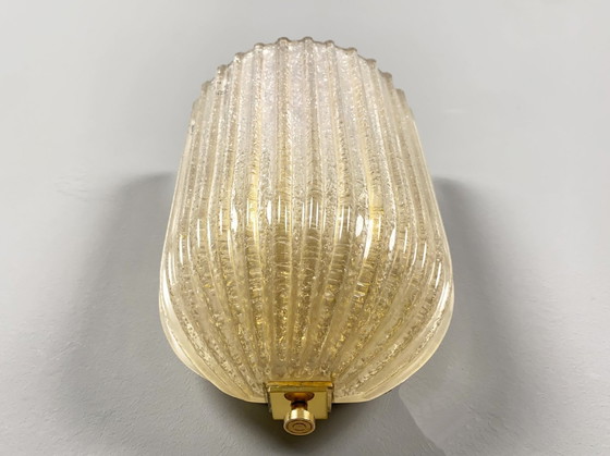 Image 1 of 2X wandlampen van Barovier & Toso, Murano