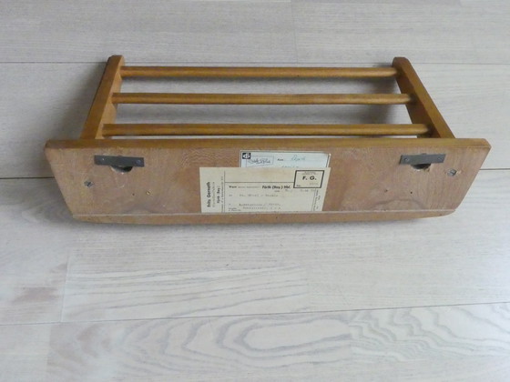 Image 1 of Vintage kapstok hoedenplank hout