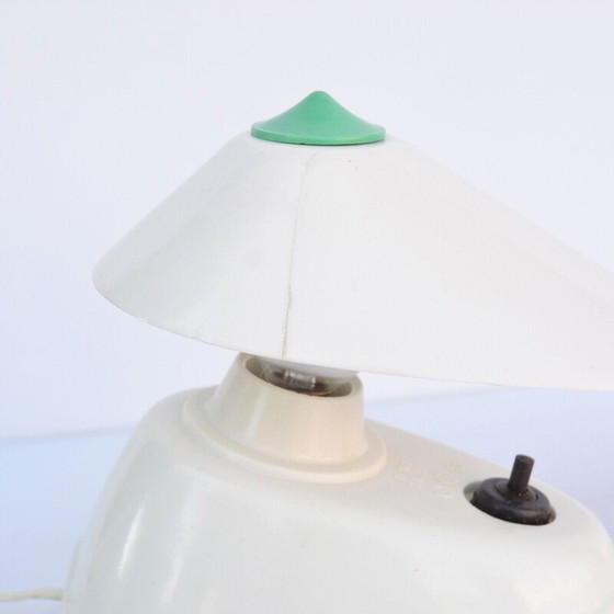 Image 1 of Vintage Zukov lamp in wit bakeliet, Tsjecho-Slowakije 1950