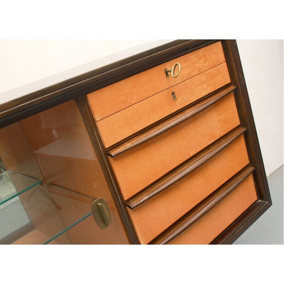 Image 1 of Vintage mahonie en licht esdoorn dressoir, 1950