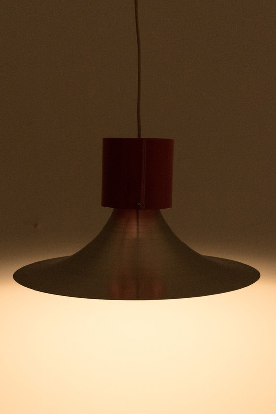 Image 1 of Vintage hanglamp met oranje detail