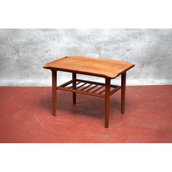 Image 1 of Vintage teakhouten salontafel van Holger Georg Jensen voor Cubus, Denemarken 1960