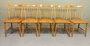 5x Vintage Zweedse eetkamerstoelen