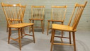 5x Vintage Zweedse eetkamerstoelen