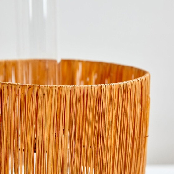 Image 1 of Vintage Tiny tafellamp met raffia kap