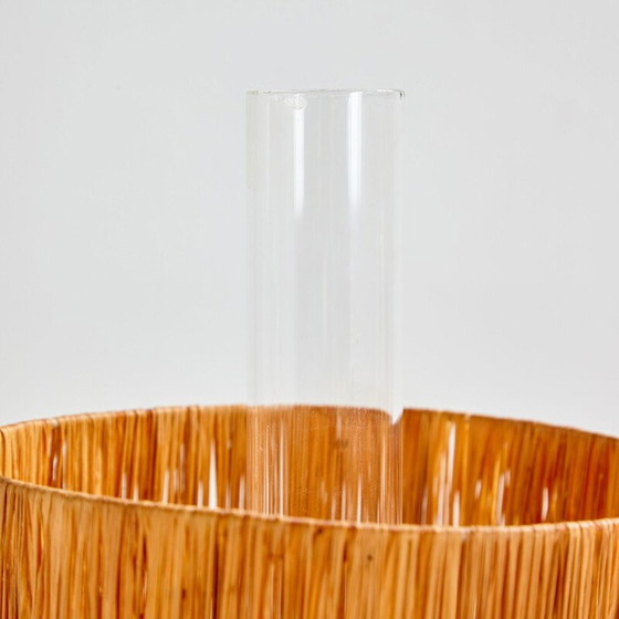 Image 1 of Vintage Tiny tafellamp met raffia kap