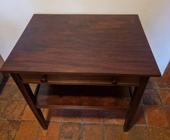 Image 1 of Strakke Antieke Sidetable, Bijzettafel, Stomme Knecht, Theetafel 