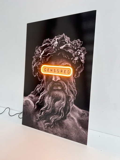 Print Met Led Verlichting ‘Zeus Censored’, Na 2000