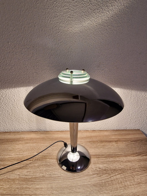 Vintage Chrome Mushroom Lamp Tokyo