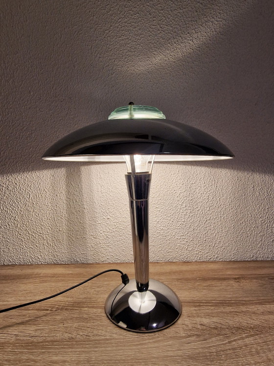 Image 1 of Vintage Chrome Mushroom Lamp Tokyo