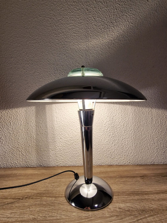 Image 1 of Vintage Chrome Mushroom Lamp Tokyo