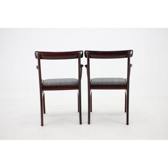 Image 1 of Set van 5 vintage Rungstedlund stoelen in mahoniehout van Ole Wanscher, Denemarken 1950