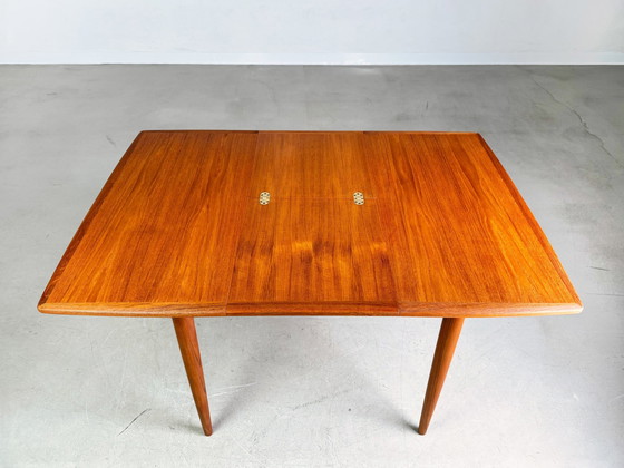 Image 1 of Originele Midcentury Carlsson & Co eettafel teak vintage uitschuifbaar