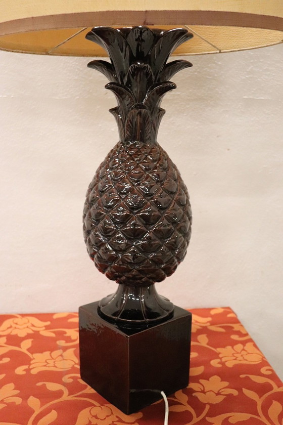 Image 1 of Ananas Keramiek Tafellamp, 1970S