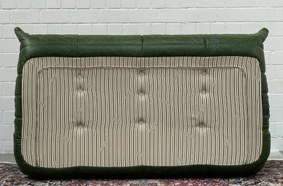 Image 1 of Ligne Roset Togo 3 Seater Green Leather