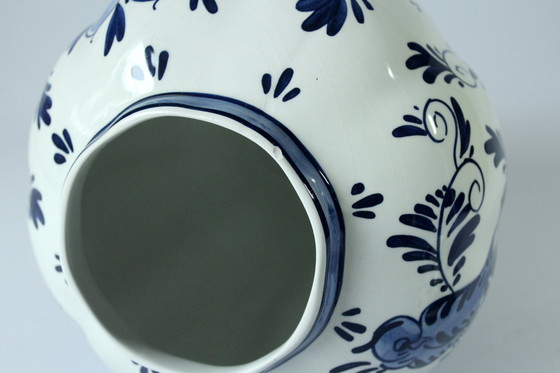 Image 1 of 2 Delftse vazen met deksel als set, handbeschilderd, vintage