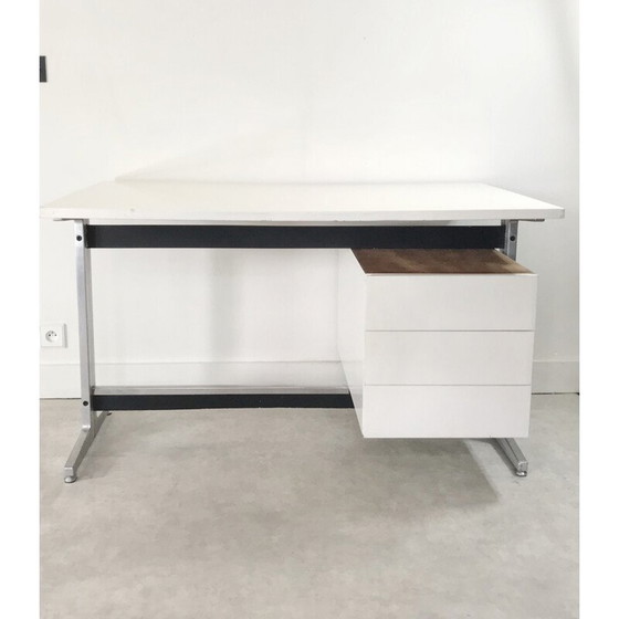 Image 1 of Vintage bureau met 3 laden van Etienne Fermigier - 1970